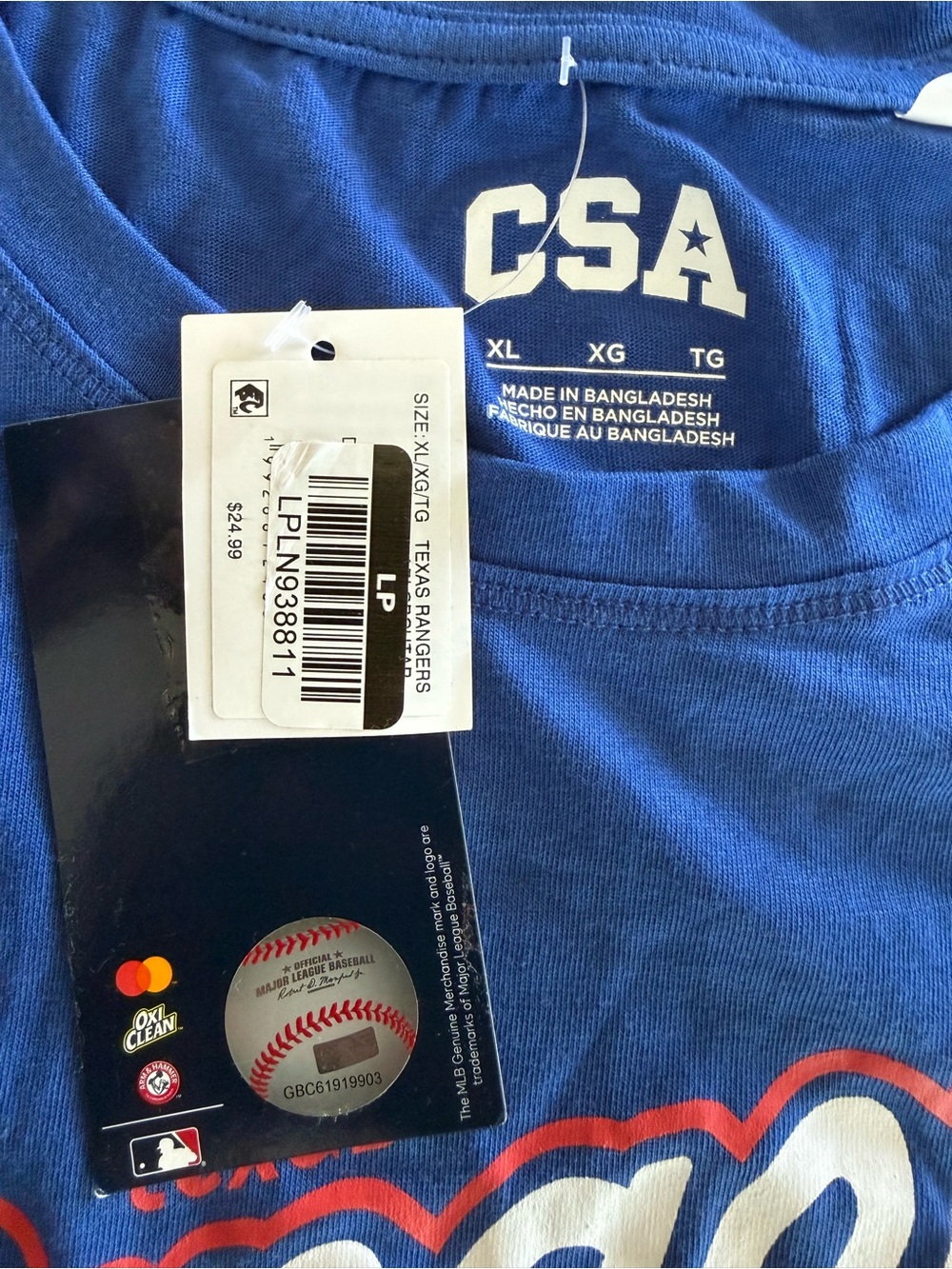 MLB Texas Rangers Women's Bi-Blend Scoop Neck
T-Shirt - XL - Picture 4 of 5
